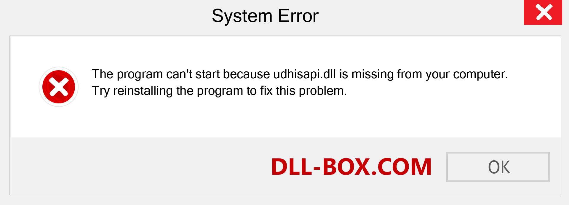  udhisapi.dll file is missing?. Download for Windows 7, 8, 10 - Fix  udhisapi dll Missing Error on Windows, photos, images
